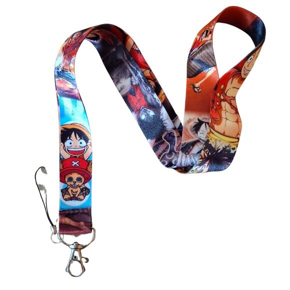 Anime TV Series One Piece & Chopper Neck Lanyard Fabric Red One Size Unisex - Picture 1 of 6